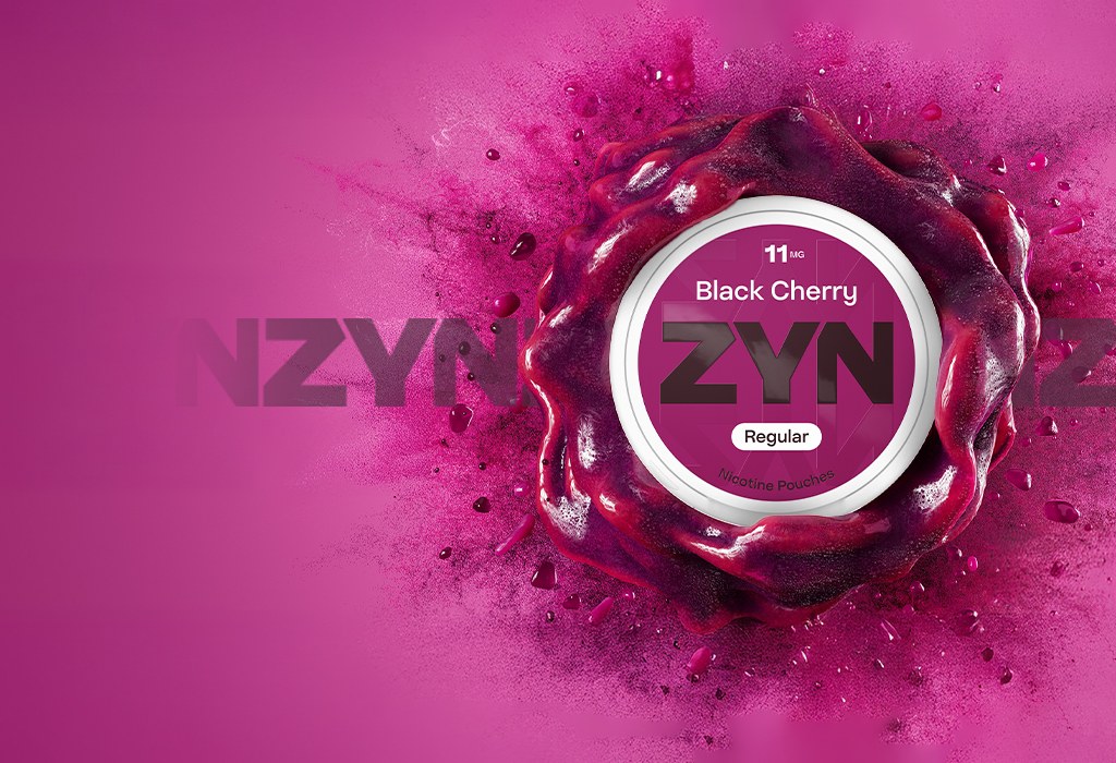ZYN Black Cherry nikotinpåsar 11 mg i Eurobrands kampanjmiljö